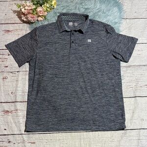 Three Sixty Six Heather Blue Grey Golf Polo Shirt sz XL